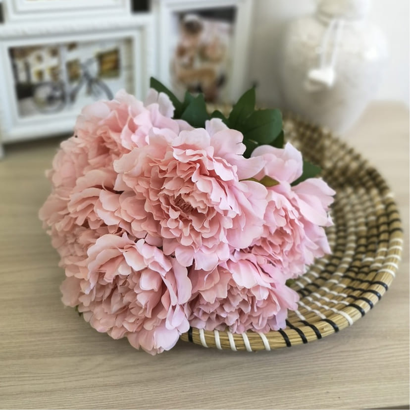 Искусственные цветы на могилу в Тольятти | Цветы искусственные «Пионы», розовые, букет