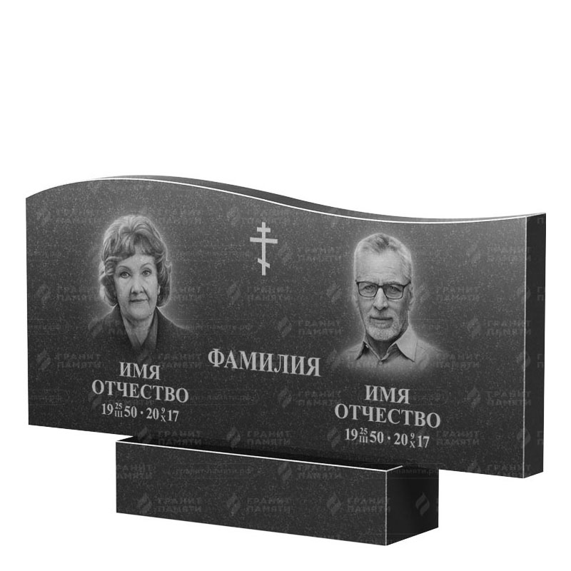 Памятники из гранита двойные в&nbsp;Тольятти | Двойной гранитный памятник ФГ-255
