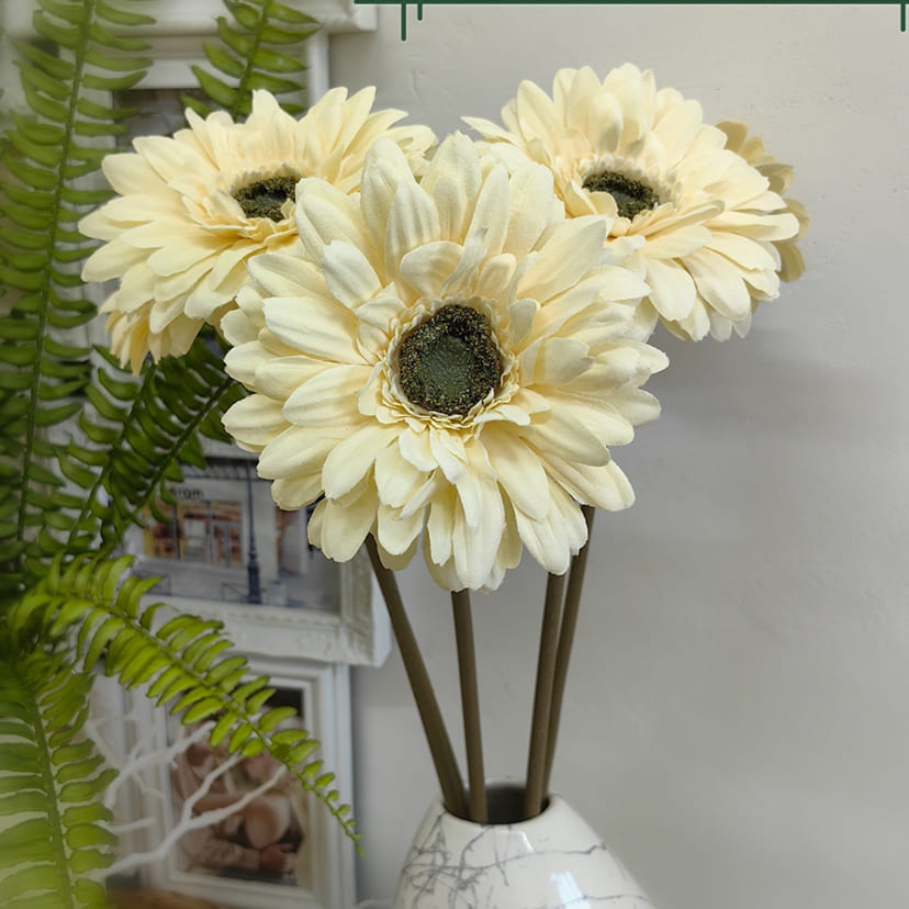 Искусственные цветы в Тольятти | Цветок искусственный «Гербера», молочно-персиковая, одиночный