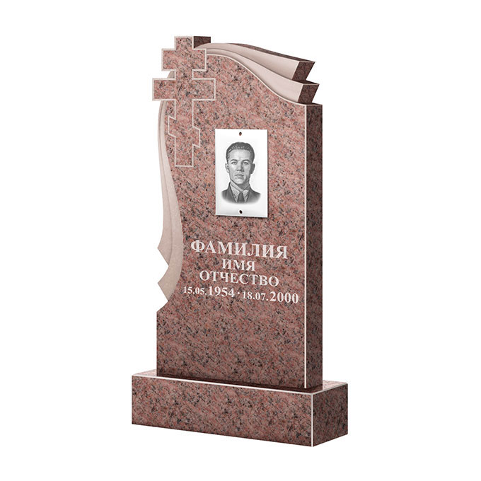 Гранитные памятники в&nbsp;Тольятти | Памятник из гранита Розалия Pink ФГЦ-081