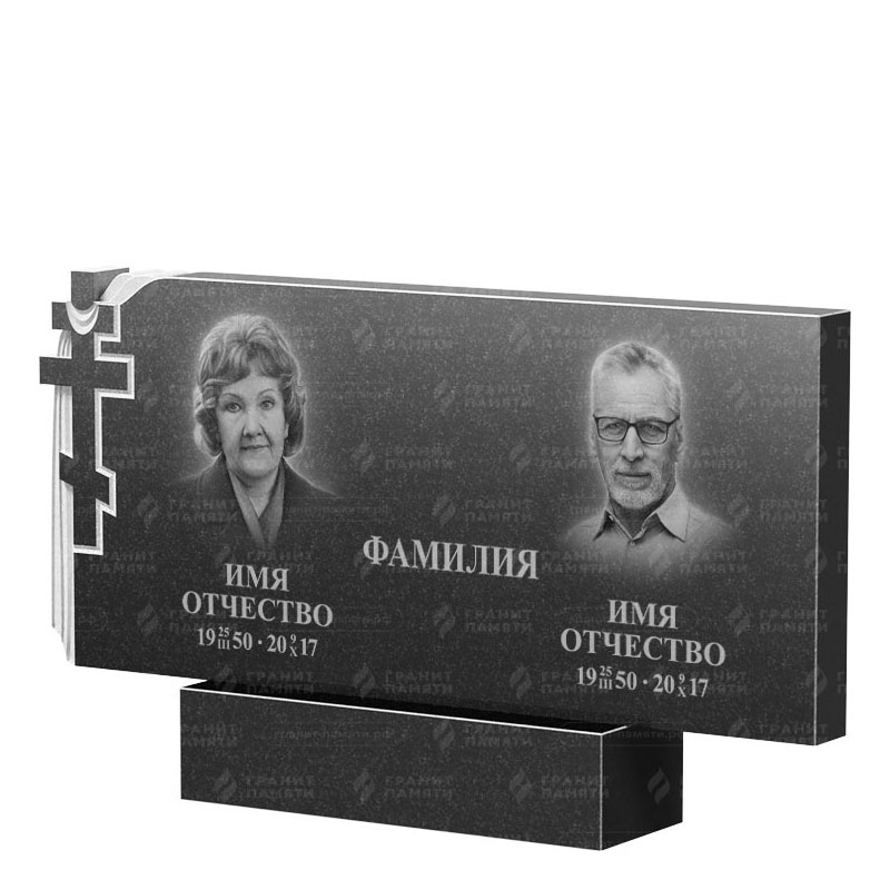 Памятники из гранита двойные в&nbsp;Тольятти | Двойной гранитный памятник ФГ-139