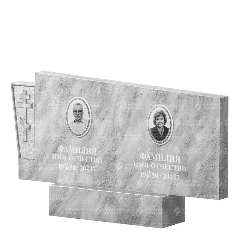 Памятники из мрамора в&nbsp;Тольятти | Двойной мраморный памятник ФМ-137