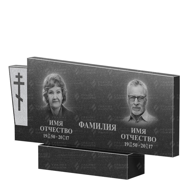 Памятники из гранита двойные в&nbsp;Тольятти | Двойной гранитный памятник ФГ-137