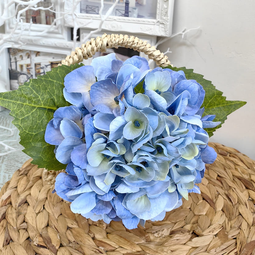 Искусственные цветы на могилу в Тольятти | Цветок искусственный «Гортензия», голубая, одиночный