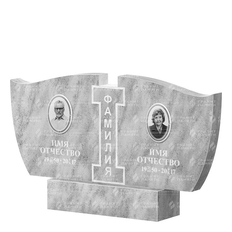 Памятники из мрамора в&nbsp;Тольятти | Двойной мраморный памятник ФМ-138