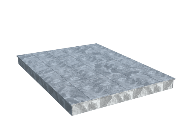 Площадки на могилу в&nbsp;Тольятти | Площадка с вертикальной (15 см) мраморной облицовкой