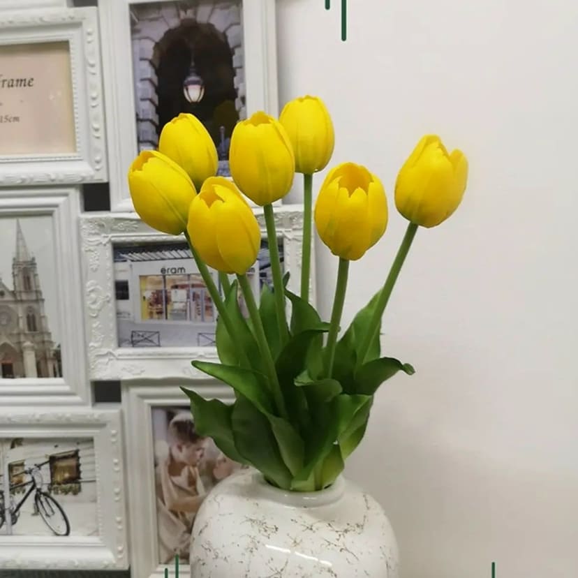 Искусственные цветы на могилу в Тольятти | Цветы искусственные «Тюльпаны», желтые, букет