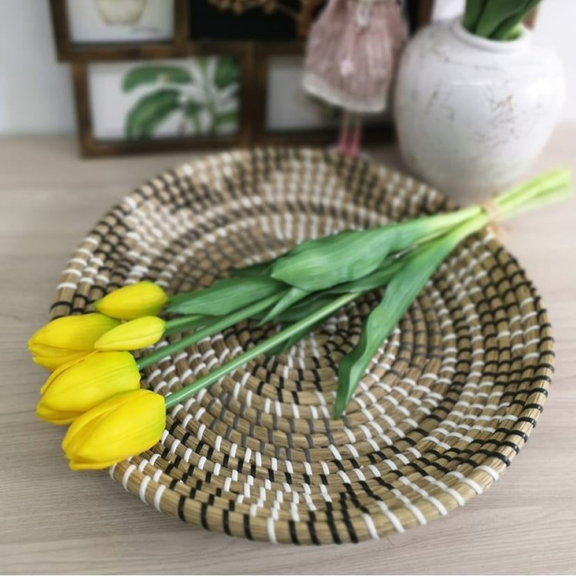 Искусственные цветы на могилу в Тольятти | Цветы искусственные «Тюльпаны, бутоны», желтые, букет