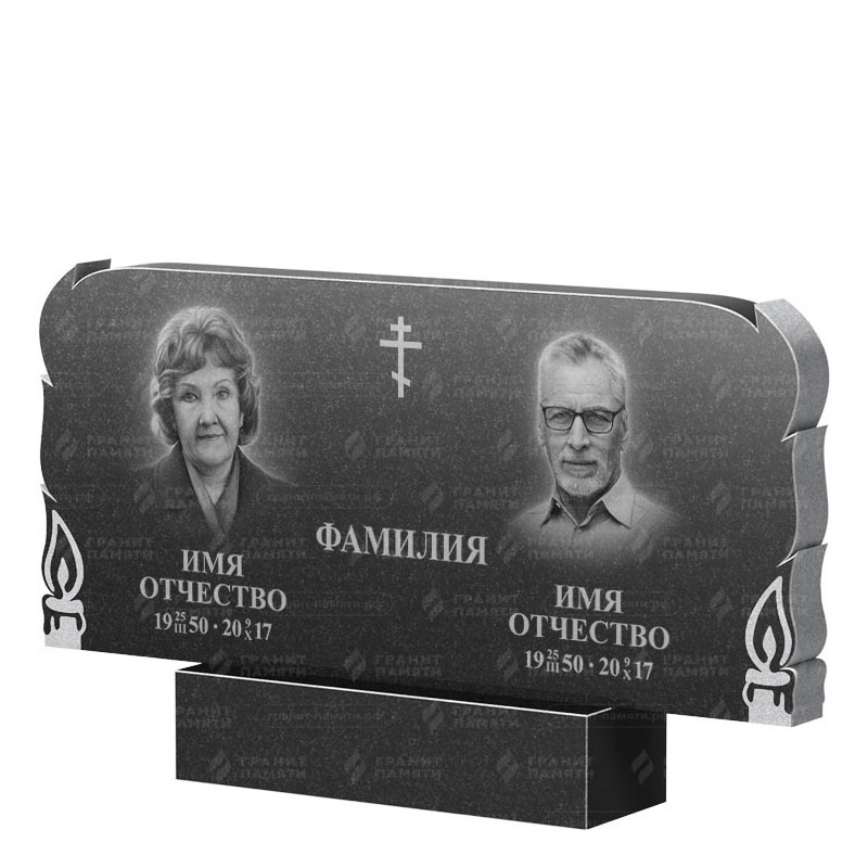 Памятники из гранита двойные в&nbsp;Тольятти | Двойной гранитный памятник ФГ-133