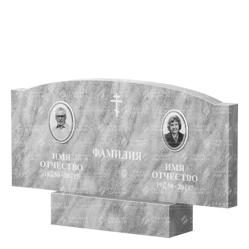 Памятники из мрамора в&nbsp;Тольятти | Двойной мраморный памятник ФМ-257