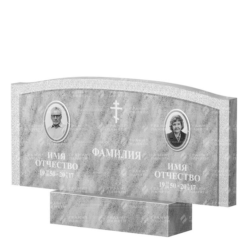 Памятники из мрамора в&nbsp;Тольятти | Двойной мраморный памятник ФМ-131