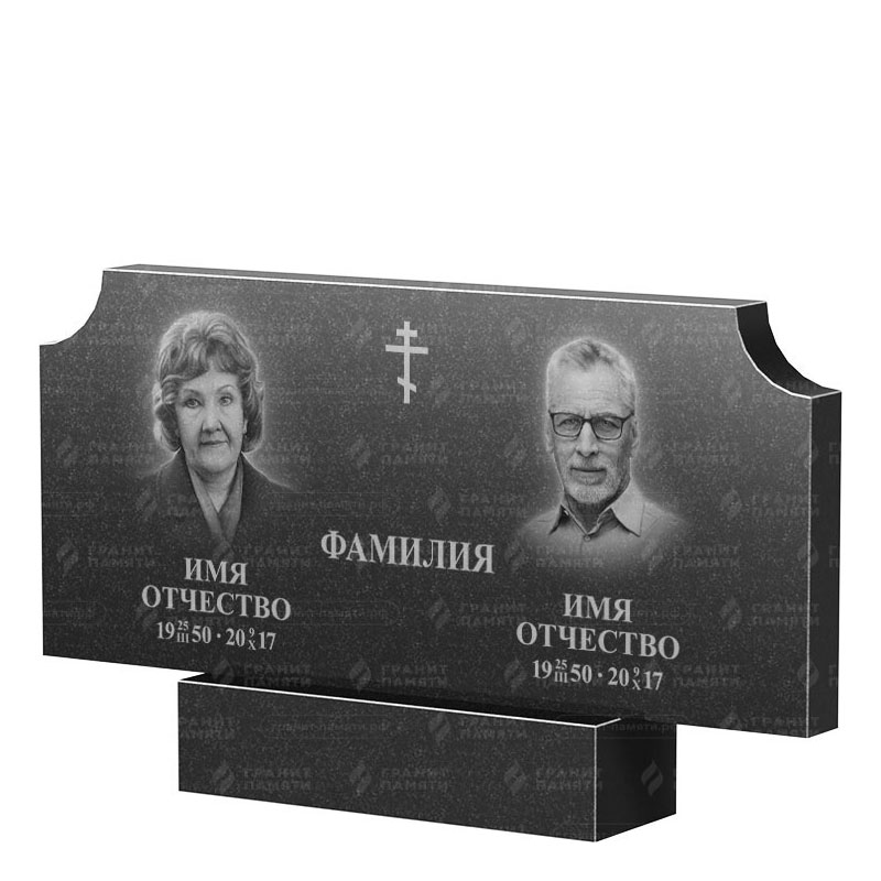 Памятники из гранита двойные в&nbsp;Тольятти | Двойной гранитный памятник ФГ-253