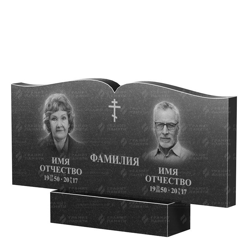 Гранитные памятники в&nbsp;Тольятти | Двойной гранитный памятник ФГ-259