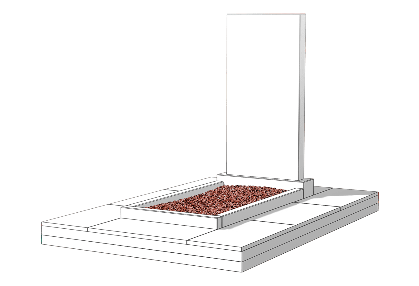 Засыпка цветника камушками в Тольятти