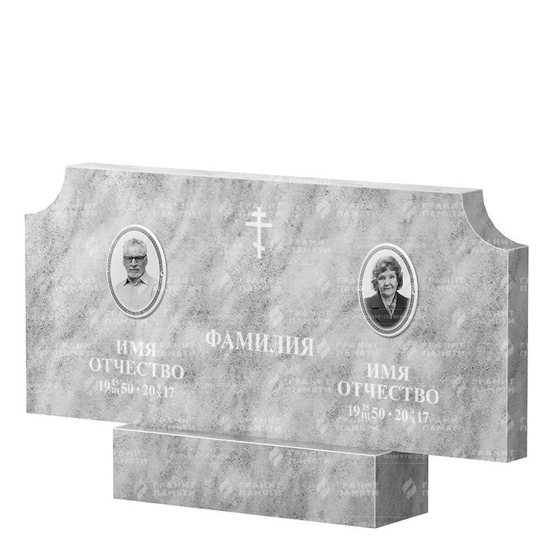 Памятники из мрамора в&nbsp;Тольятти | Двойной мраморный памятник ФМ-253
