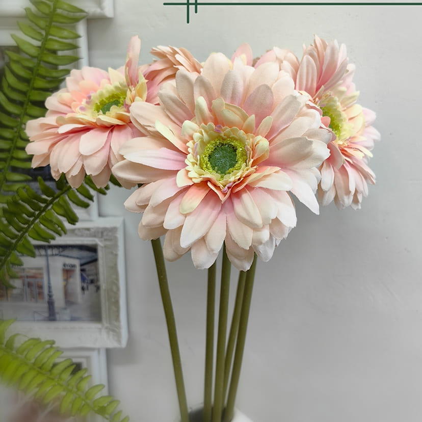 Искусственные цветы в Тольятти | Цветок искусственный «Гербера», молочно-розовая, одиночный