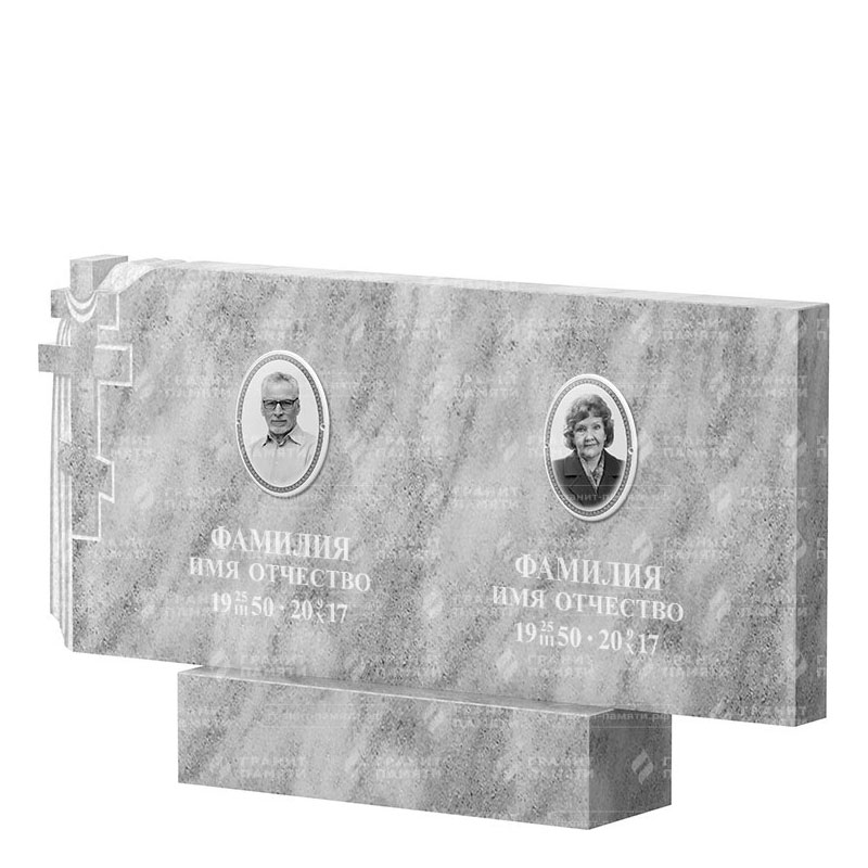 Памятники из мрамора в&nbsp;Тольятти | Двойной мраморный памятник ФМ-139