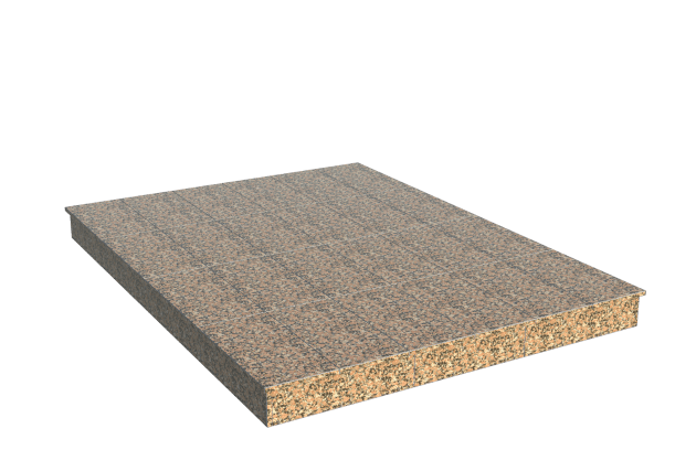 Площадки на могилу в&nbsp;Тольятти | Площадка с вертикальной (15 см) облицовкой Южно-султаевским гранитом