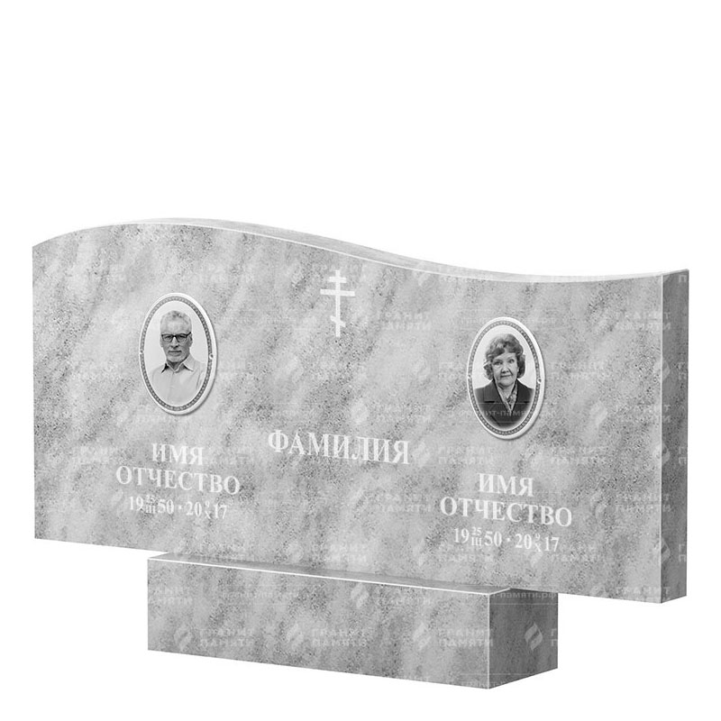 Памятники из мрамора в&nbsp;Тольятти | Двойной мраморный памятник ФМ-255