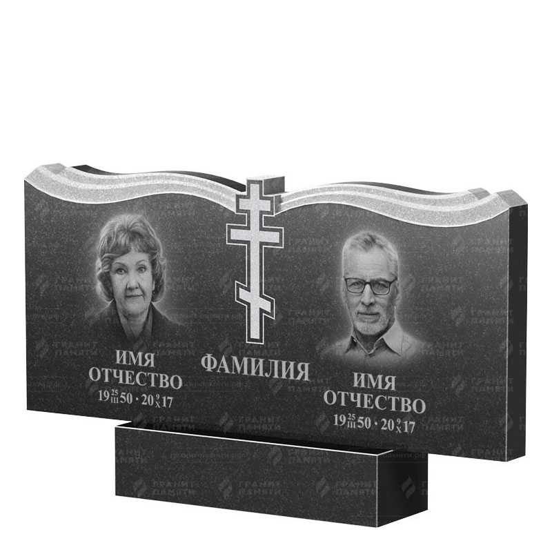 Гранитные памятники в&nbsp;Тольятти | Двойной гранитный памятник ФГ-262