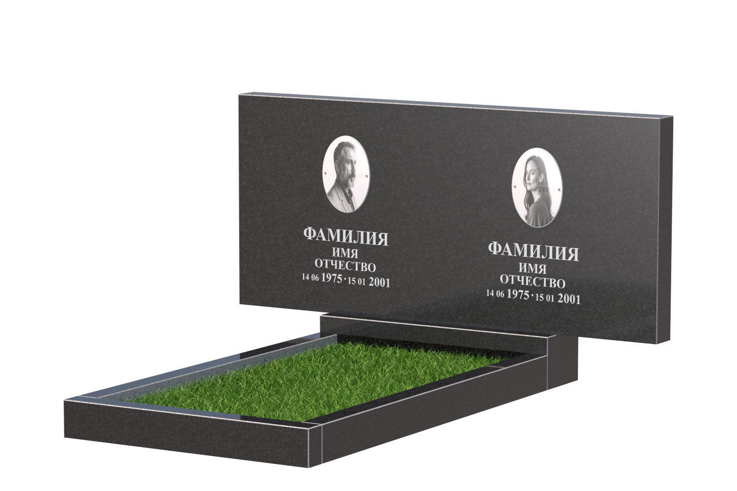 Готовое оформление в&nbsp;Тольятти | Оформление памятника Эконом Двойной №1