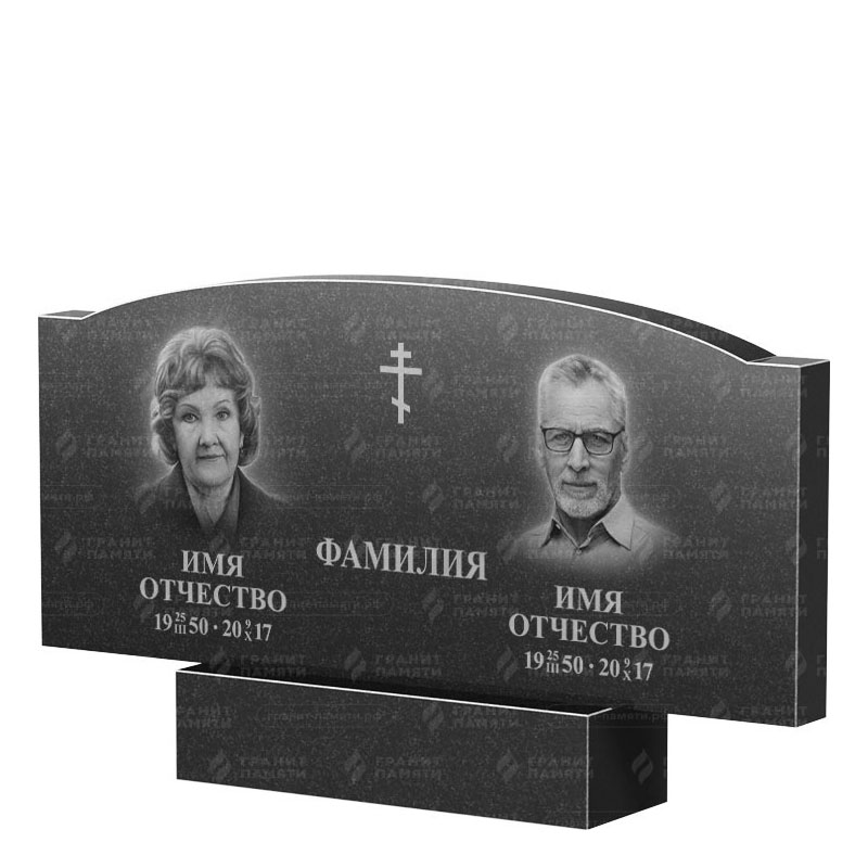 Гранитные памятники в&nbsp;Тольятти | Двойной гранитный памятник ФГ-257