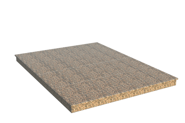 Площадки на могилу в&nbsp;Тольятти | Площадка с вертикальной (10 см) облицовкой Южно-султаевским гранитом