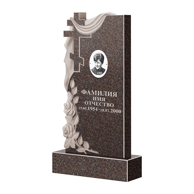 Гранитные памятники в&nbsp;Тольятти | Памятник из гранита Карел Brown ФГЦ-189