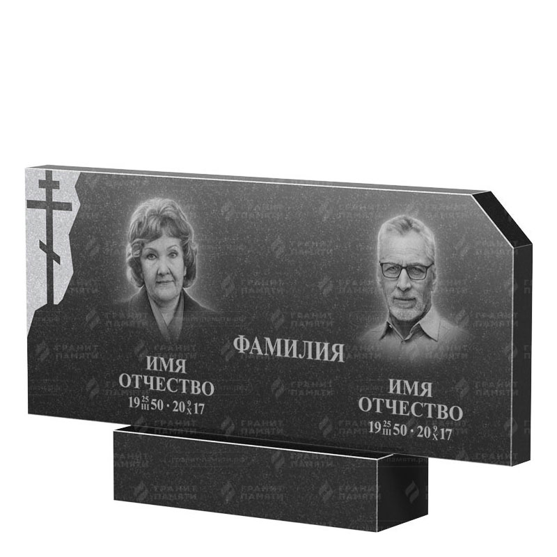 Памятники из гранита двойные в&nbsp;Тольятти | Двойной гранитный памятник ФГ-134