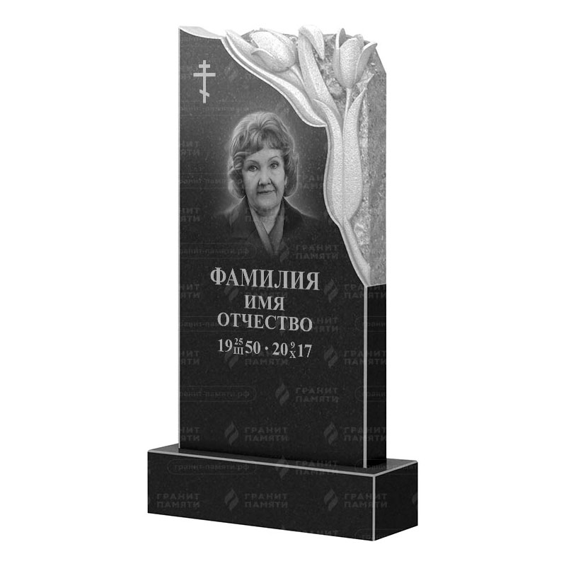 Памятники из гранита с цветами в&nbsp;Тольятти | Гранитный памятник ФГ-113